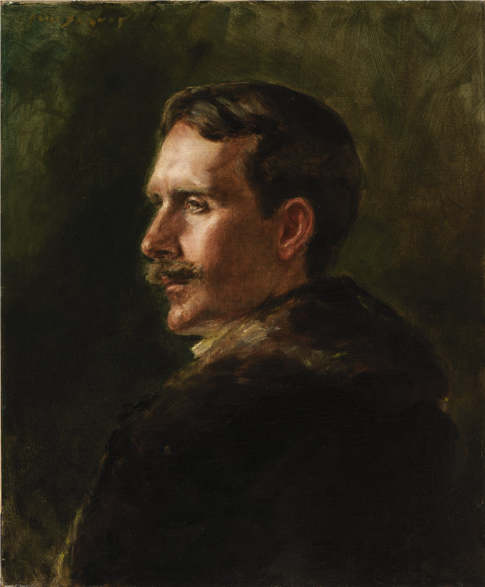 爱丽丝·派克·巴尼 (Alice Pike Barney,美国画家)作品-毛皮大衣(约 1898 年)