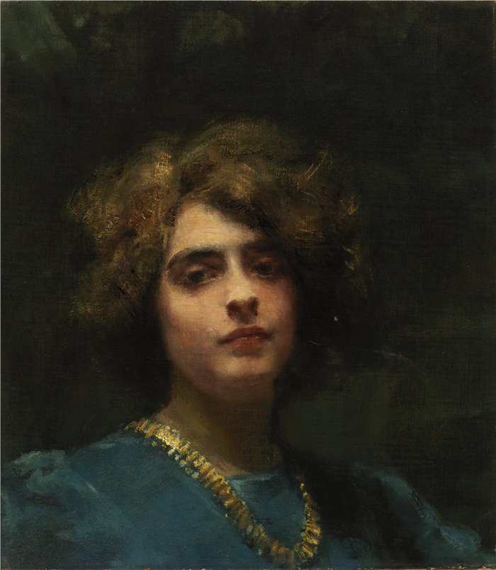爱丽丝·派克·巴尼 (Alice Pike Barney，美国画家)作品-项链 (1898)