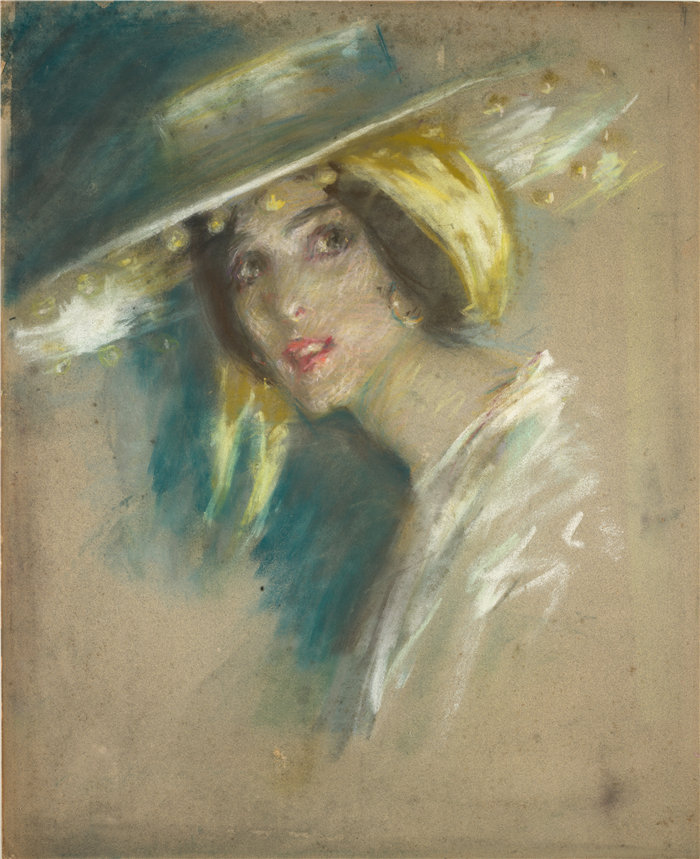 爱丽丝·派克·巴尼 (Alice Pike Barney,美国画家)作品-西班牙幻想 I (Juliet Fremont)