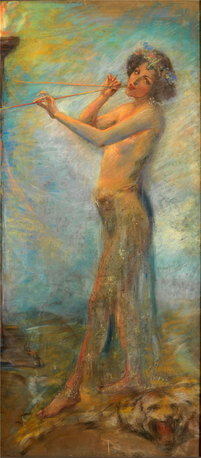 爱丽丝·派克·巴尼 (Alice Pike Barney,美国画家)作品-异教舞者(约 1901 年)