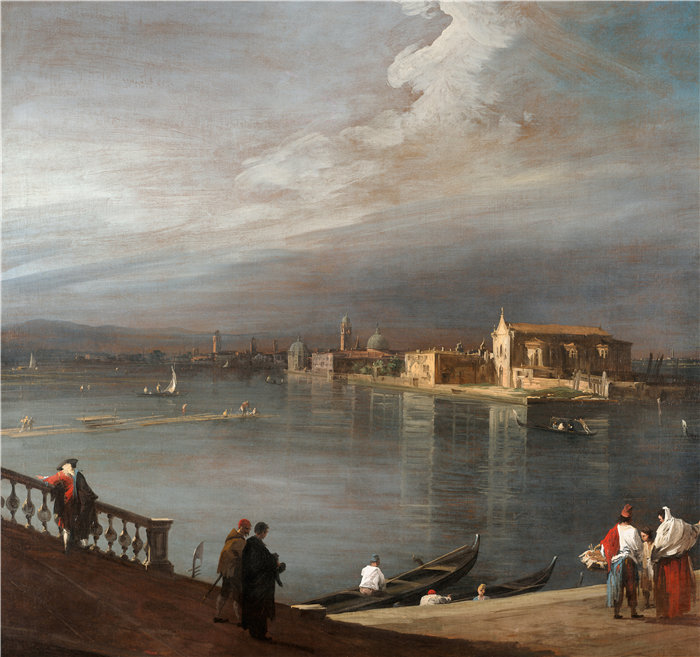 卡纳莱托 (Canaletto,意大利画家)作品-威尼斯新基金会的圣克里斯托佛、圣米歇尔和穆拉诺(1722-1723)