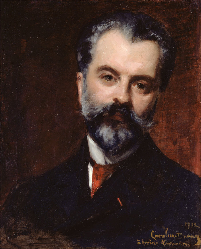 卡洛鲁斯·杜兰（Carolus-Duran，法国画家）作品-肖像 d'Arsène Alexandre（1859-1935），历史与艺术评论（1902）