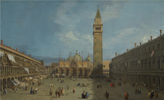 卡纳莱托 （Canaletto，意大利画家）作品-圣马可广场（1720 年代后期）