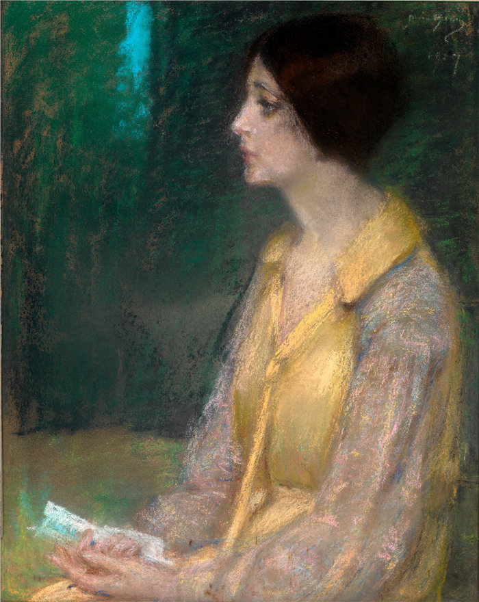 爱丽丝·派克·巴尼 (Alice Pike Barney，美国画家)作品-信 (1927)