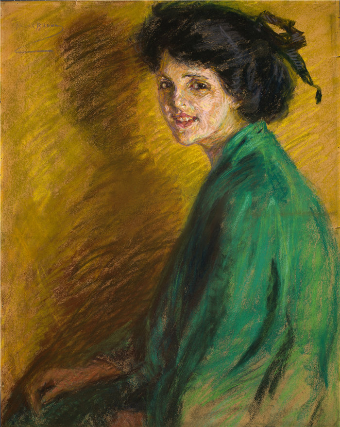 爱丽丝·派克·巴尼 (Alice Pike Barney，美国画家)作品-轻松（约 1905 年）