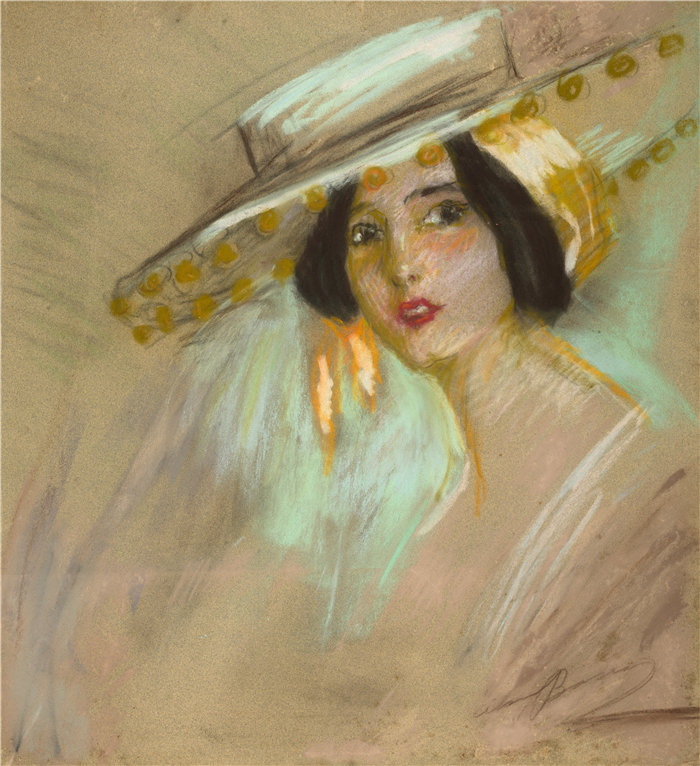 爱丽丝·派克·巴尼 (Alice Pike Barney,美国画家)作品-西班牙幻想II(朱丽叶弗里蒙特)