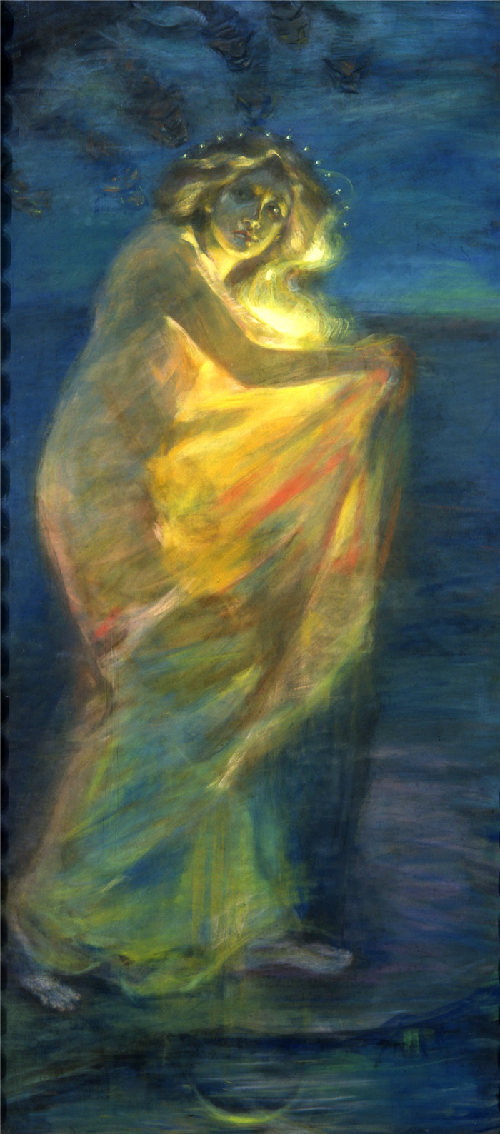 爱丽丝·派克·巴尼 (Alice Pike Barney，美国画家)作品-披着太阳的女人 (1904)