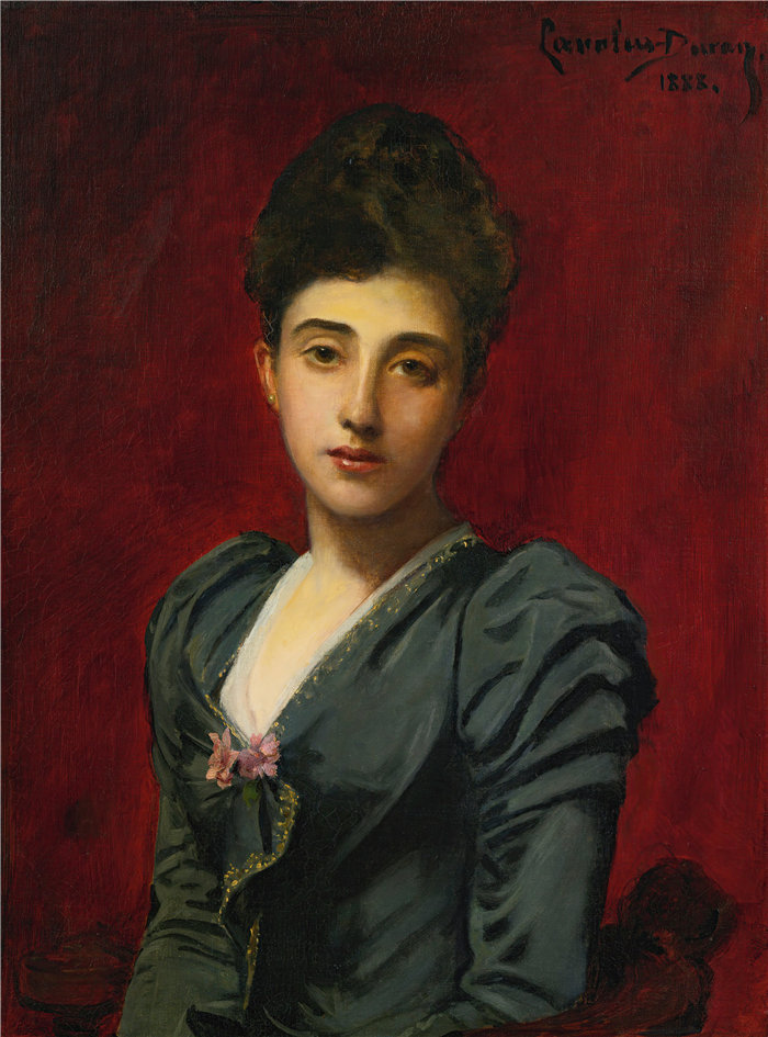 卡洛鲁斯·杜兰（Carolus-Duran，法国画家）作品-Lily De Roussy De Sales 伯爵夫人的肖像（1888 年）