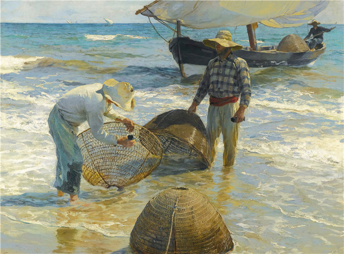 华金·索罗拉（Joaquin Sorolla，西班牙画家）作品-巴伦西亚渔民（1895）