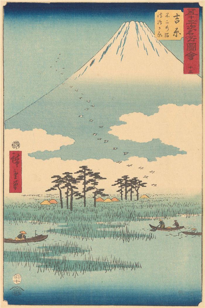安藤广重（Andō Hiroshige，日本画家）作品-吉原 (1855)
