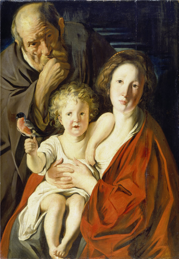 雅各布·乔丹斯（Jacob Jordaens，比利时画家）作品-神圣家族（约 1619 – 1620）
