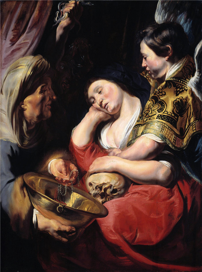 雅各布·乔丹斯（Jacob Jordaens，比利时画家）作品-抹大拉的诱惑（约 1616 年）