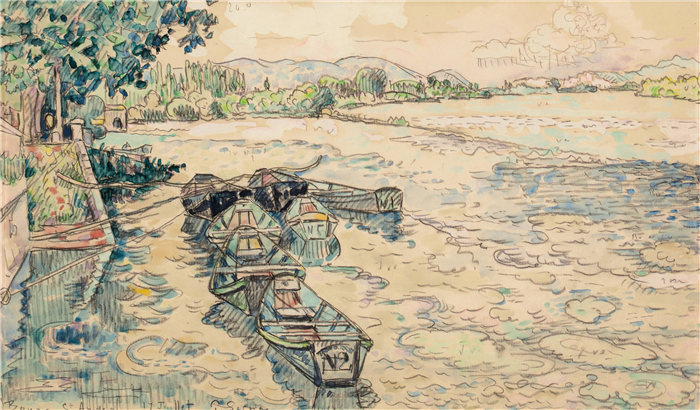 保罗·西涅克（Paul Signac，法国画家）作品-圣奥尔堡