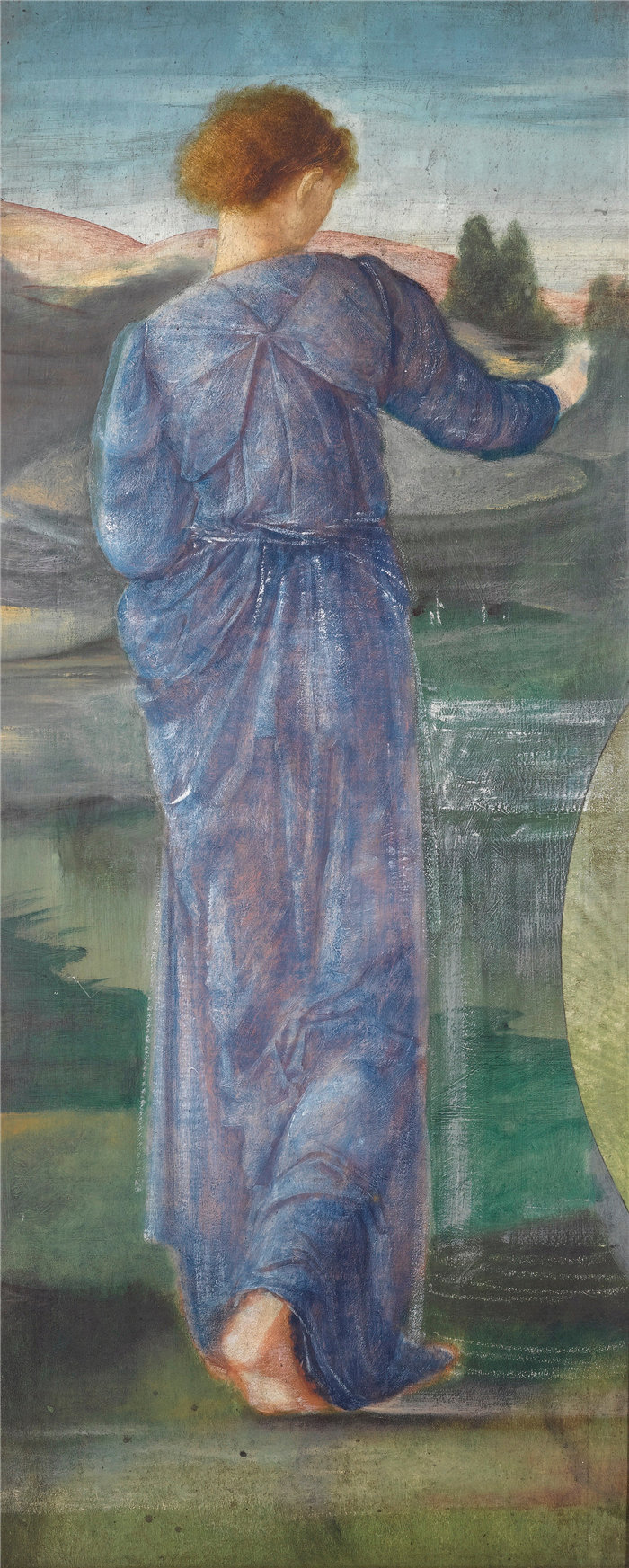爱德华·伯恩·琼斯（Edward Burne-Jones，英国画家）作品--风景中的女性形象