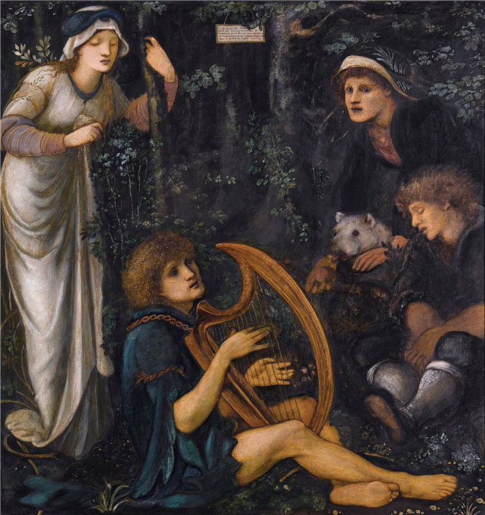 爱德华·伯恩·琼斯(Edward Burne-Jones,英国画家)作品--崔斯特瑞姆爵士的疯狂