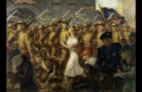 约翰·斯图亚特·库里（美国，1897 年 – 1946 年） 阅兵式，寓言1938年 布面油画