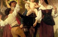 威廉·阿道夫·布格罗（法国，1825 年 – 1905 年） 丰收归来1878年 布面油画