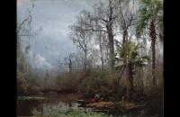 赫尔曼·赫尔佐格（德国，1832 年 – 1932 年） 河流景观中的人物，1910年 布面油画