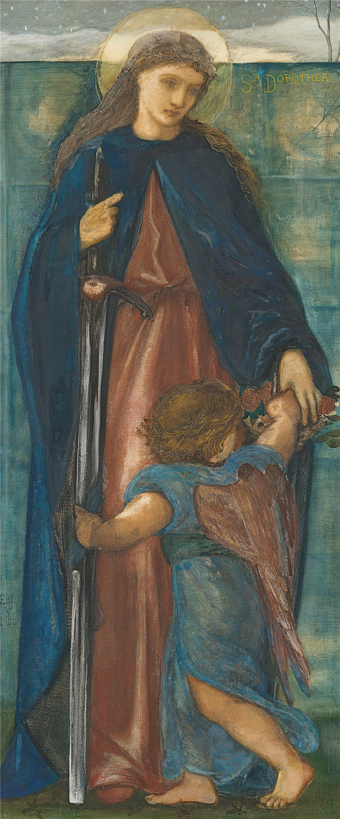 爱德华·伯恩·琼斯（Edward Burne-Jones，英国画家）作品--圣多萝西