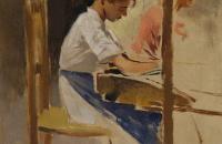 Telemaco Signorini-“塞蒂尼亚诺的稻草人”草图