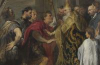 安东尼·范·戴克（Anthony van Dyck，比利时画家）作品-《圣安布罗斯禁止狄奥多西进入米兰大教堂》欣赏