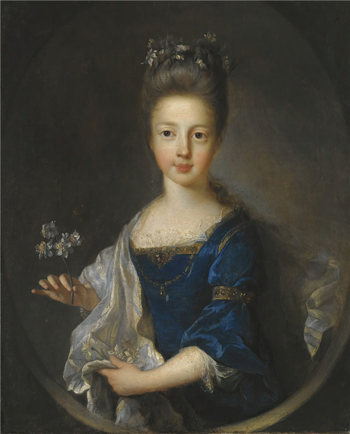 让·弗朗索瓦·德·特洛伊（Jean François de Troy法国画家）作品 -路易莎·玛丽亚·特蕾莎·斯图亚特公主 (1692-1712) (1700) 的肖像