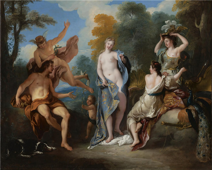 让·弗朗索瓦·德·特洛伊（Jean François de Troy法国画家）作品 -巴黎的审判