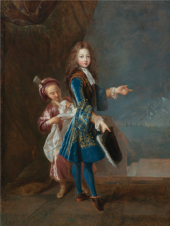 让·弗朗索瓦·德·特洛伊（Jean François de Troy法国画家）作品 -图卢兹伯爵路易·亚历山大·德·波旁的肖像