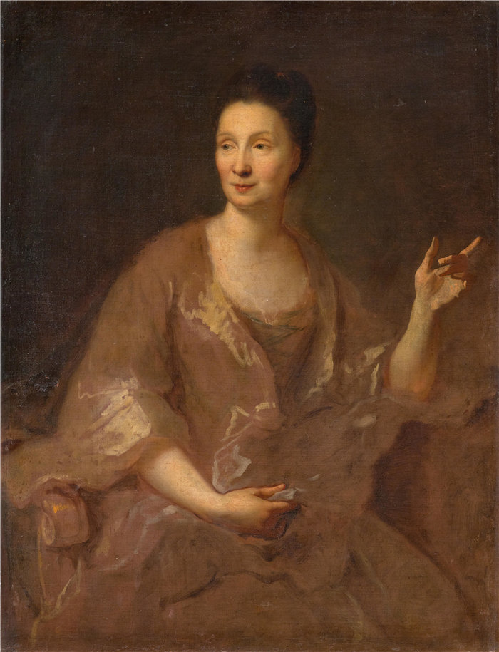 让·弗朗索瓦·德·特洛伊（Jean François de Troy法国画家）作品 -一个女人的肖像