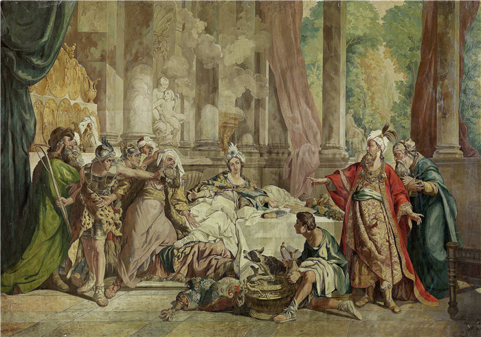 让·弗朗索瓦·德·特洛伊（Jean François de Troy法国画家）作品 -谴责哈曼（出自埃斯特之书）