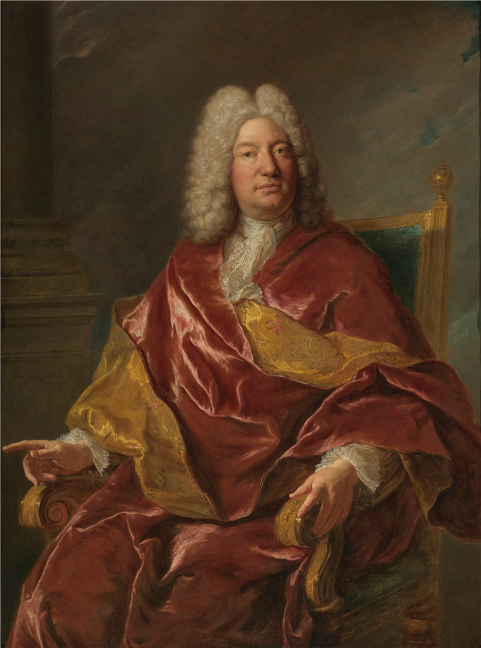 让·弗朗索瓦·德·特洛伊（Jean François de Troy法国画家）作品 -一个男人的肖像（1725）
