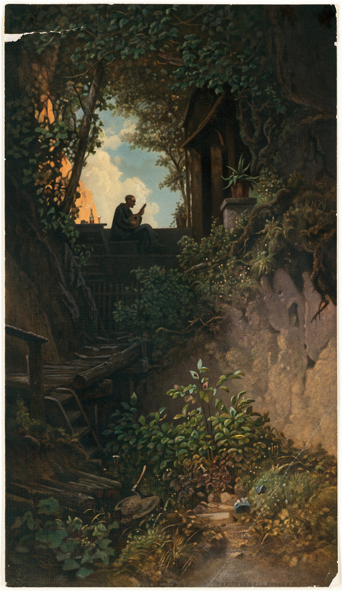 卡尔·斯皮茨韦格(Carl Spitzweg,德国画家)作品-黄金之夜(约 1861–1897)