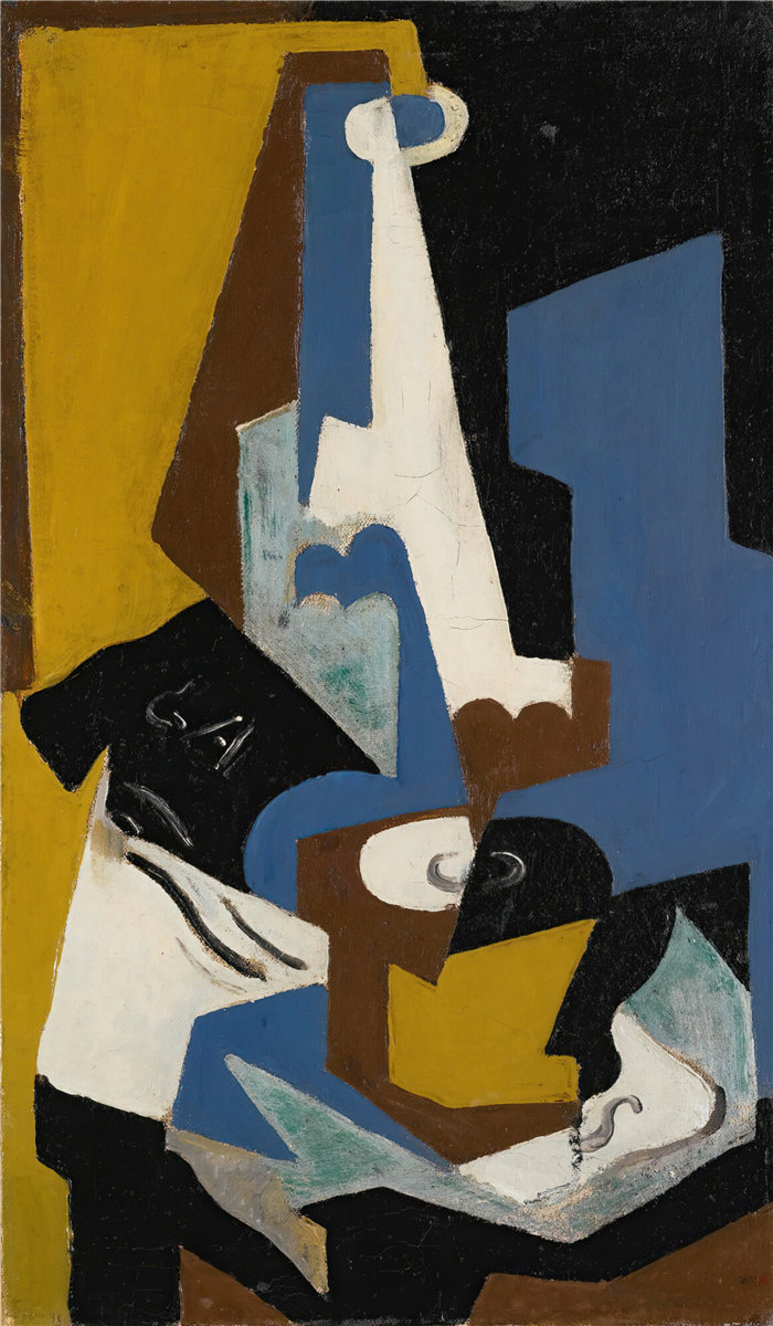 玛丽·布兰查德（María Blanchard，西班牙画家）作品-静物 (1918)