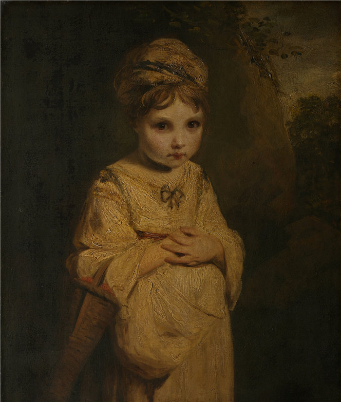 约书亚·雷诺兹（Joshua Reynolds，英国画家）作品-草莓女孩 (1772 - 1773)