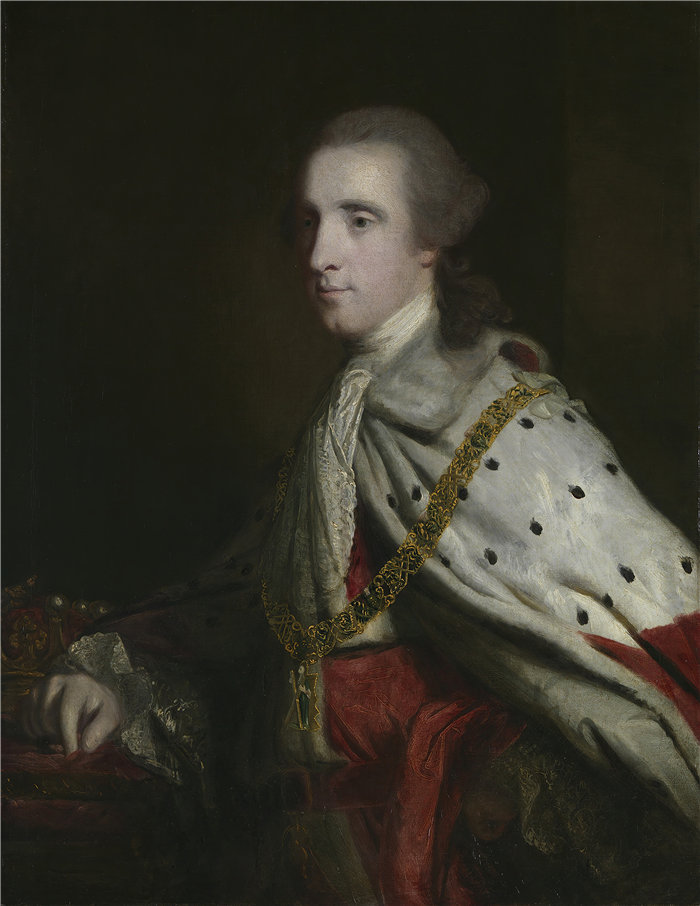 约书亚·雷诺兹（Joshua Reynolds，英国画家）作品-第四代昆斯伯里公爵 ('Old Q') 作为三月伯爵 (1759)