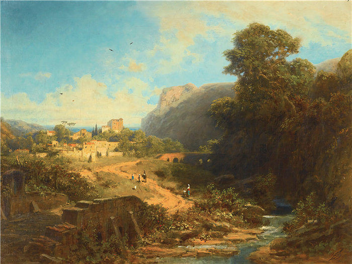 卡尔·斯皮茨韦格（Carl Spitzweg，德国画家）作品-意大利风景