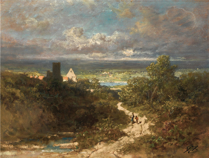卡尔·斯皮茨韦格（Carl Spitzweg，德国画家）作品-风景与河流