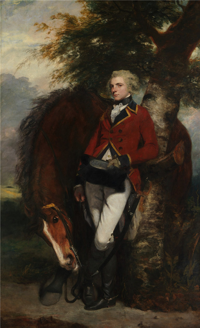 约书亚·雷诺兹（Joshua Reynolds，英国画家）作品-George KH Coussmaker 船长 (1759–1801) (1782)