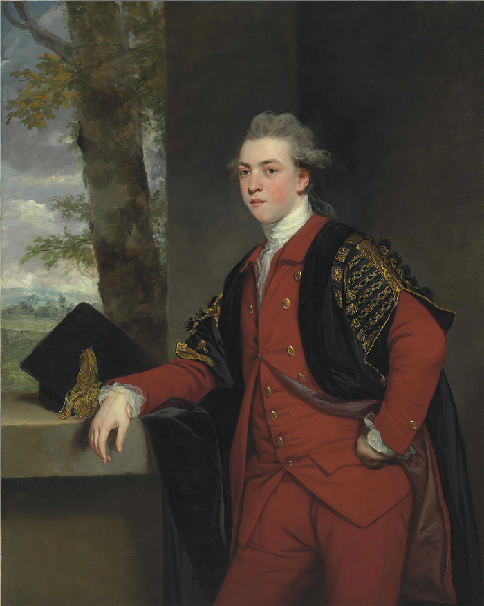 约书亚·雷诺兹（Joshua Reynolds，英国画家）作品-弗朗西斯·巴塞特的肖像，后来的第一代邓斯坦维尔男爵和巴塞特 (1757-1835)