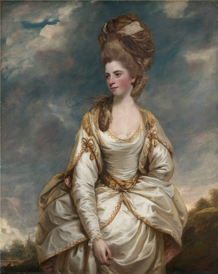 约书亚·雷诺兹（Joshua Reynolds，英国画家）作品-莎拉·坎贝尔（1777 年至 1778 年）