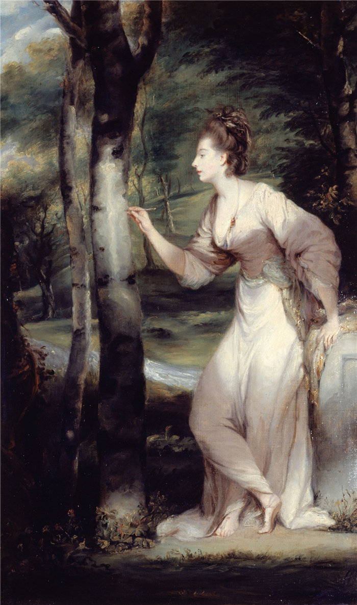 约书亚·雷诺兹(Joshua Reynolds,英国画家)作品-马里兰州的 Richard Bennett Llyod 夫人的肖像(18 世纪)