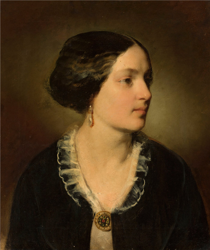 弗里德里希·冯·阿默林（Friedrich von Amerling，奥地利画家）作品 -Katarzyna Potocka née Branicka (1825–1907) (1852) 的肖像