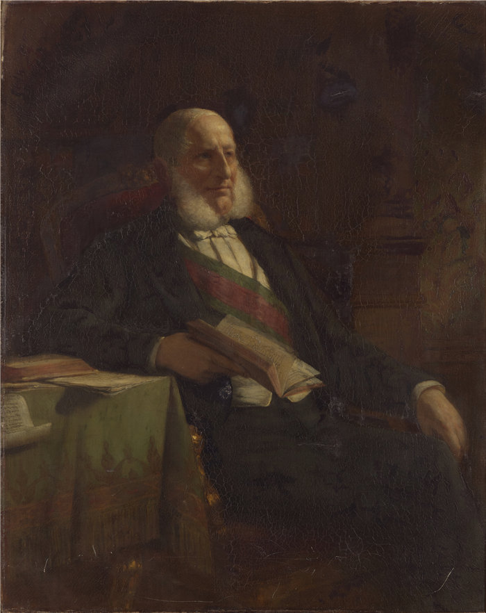 弗里德里希·冯·阿默林(Friedrich von Amerling,奥地利画家)作品 -安东·里特·冯·施默林 (1875)