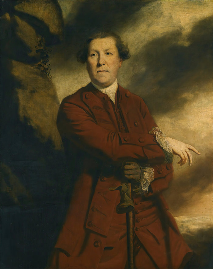 约书亚·雷诺兹（Joshua Reynolds，英国画家）作品-罗伯特·霍尔丹船长肖像，格伦伊格尔斯 (1705-1767)