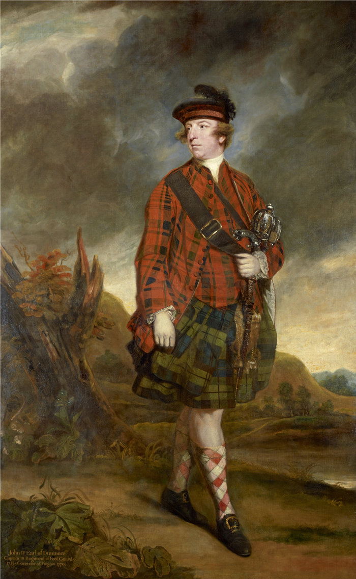 约书亚·雷诺兹（Joshua Reynolds，英国画家）作品-约翰默里，第四代邓莫尔伯爵