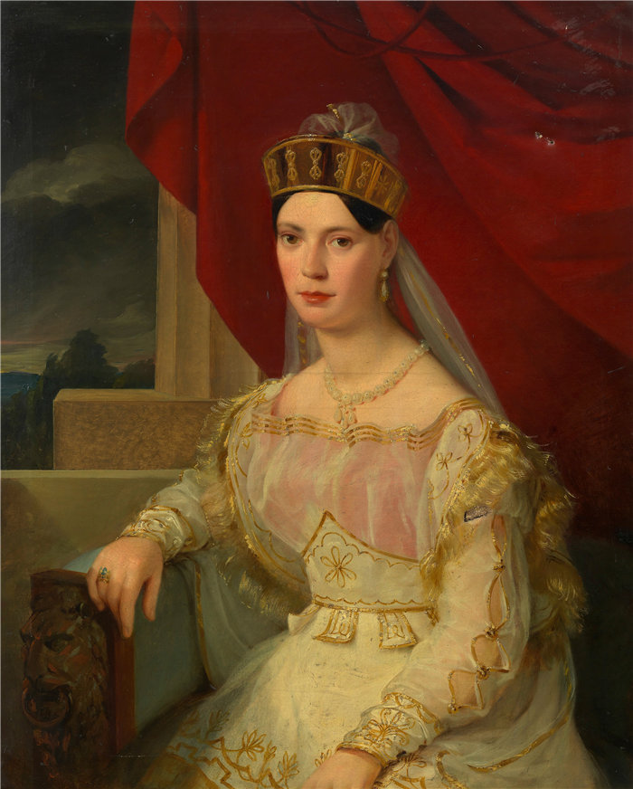 弗里德里希·冯·阿默林(Friedrich von Amerling,奥地利画家)作品 -Therese Elßler,舞者 (1829)