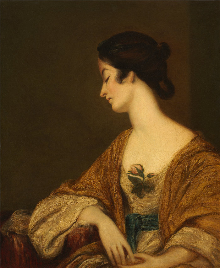约书亚·雷诺兹（Joshua Reynolds，英国画家）作品-乔治·科利尔夫人的肖像（18 世纪）