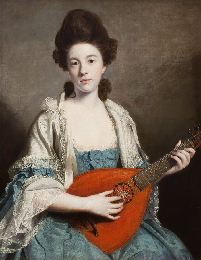 约书亚·雷诺兹（Joshua Reynolds，英国画家）作品-罗伯特·弗劳德夫人，娘家姓菲利斯·赫雷尔 (1762)