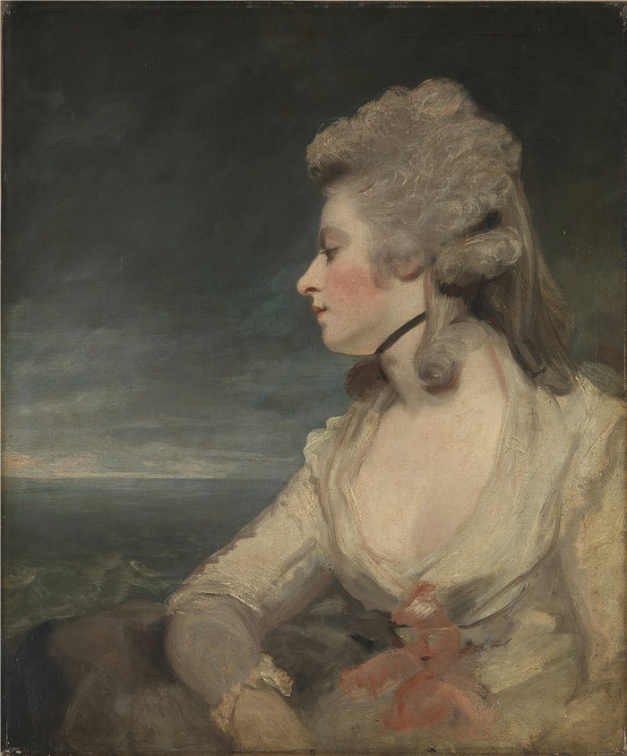 约书亚·雷诺兹（Joshua Reynolds，英国画家）作品-玛丽·罗宾逊夫人 (1783 - 1784)