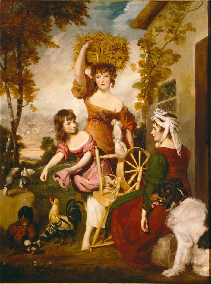 约书亚·雷诺兹（Joshua Reynolds，英国画家）作品-农舍 (1788)